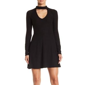 NEW BLACK Choker Cutout Fit & Flare Mini Dress!